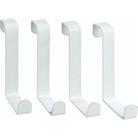 Cintres de porte blancs, 4 pièces, mat (1/2)