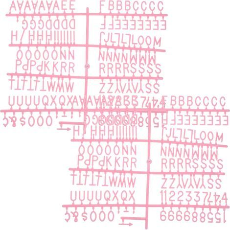 pieces of plastic letter board with interchangeable letters (1/5)