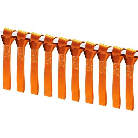 Zurrschlaufen 1" x 12" für Motorrad, ATV, UTV, Fahrrad - 10 Stück, Orange