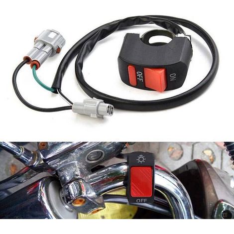 1 Farbe: wie abgebildet. Material: ABS. Plug-and-Play-Motorradscheinwerferschalter, kompatibel mit Su (1/5)