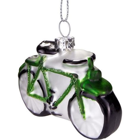 BRUBAKER Bicyclette - Boule de Noël en verre peinte à la main - Figures de décoration amusantes - 7 cm (1/4)