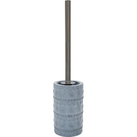Brosse Wc avec support Porcelaine RELIEF Gris Spirella (1/2)