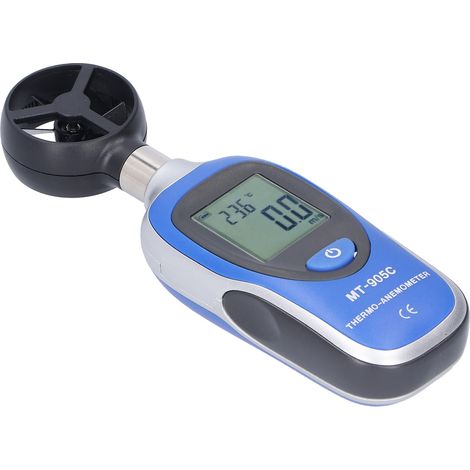 Anémomètre numérique LCD MT905C, mini-instrument de mesure de la vitesse du vent portable (1/5)