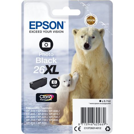 Epson Polar bear C13T26314022 cartouche d'encre 1 pièce(s) Original Photo noire (1/2)