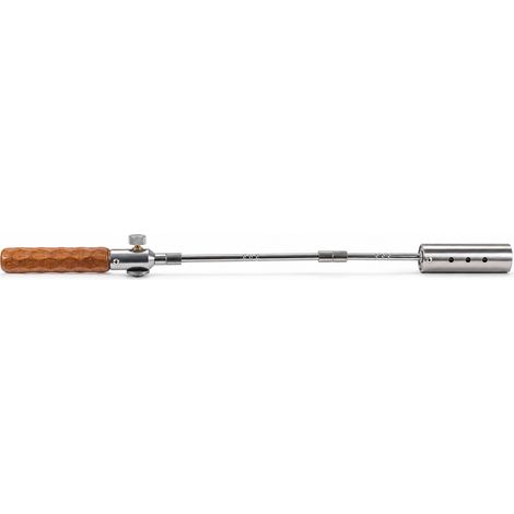 Chalumeau de camping long manche inox poignée bois amovible 24 cm (1/5)