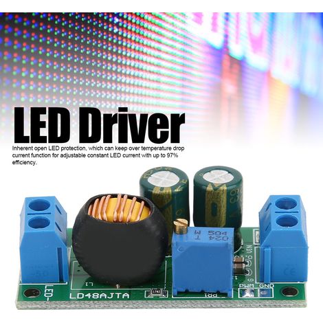 Module d'alimentation LED LD48AJTA 72W DC 6-50V 1-3A Convertisseur de courant PWM Régulateur 2A 6-16V avec bornier (1/5)