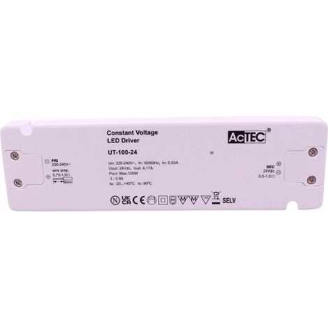Alimentatore Trasformatore Ultra Slim 24V Tensione Costante CV (100W)