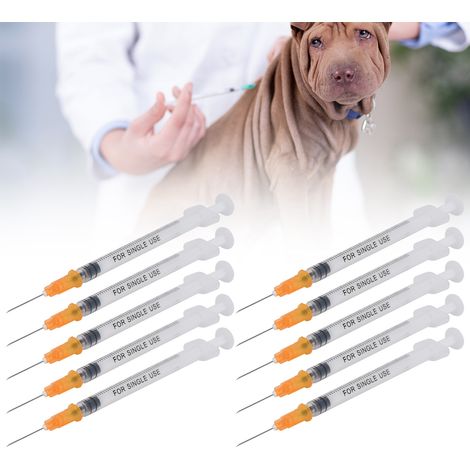 1 ml Einwegspritzen mit Nadel – 50 Sets für Tiere (Rinder, Schafe, Pferde, Geflügel, Hunde) – Veterinär- und Nutztierbedarf.