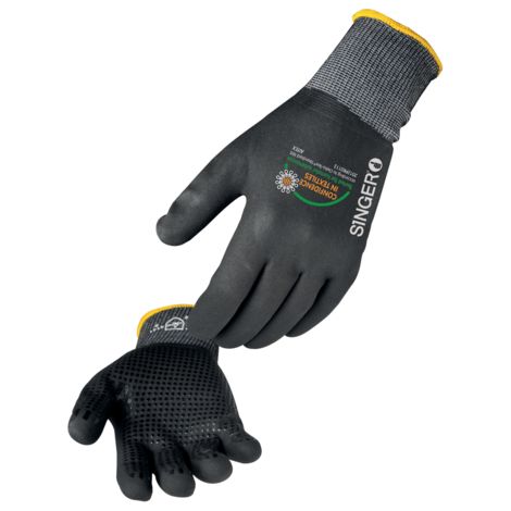 Vollbeschichteter Handschuh SINGER FRERES - Noppen auf der Handfläche - T.10 - NYMFIT02 (1/2)