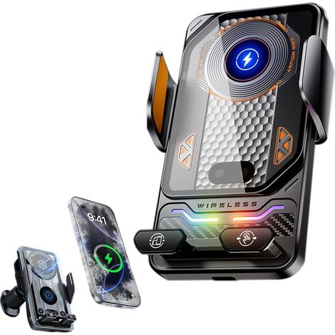 Support de téléphone de voiture générique – Support antidérapant pour smartphone – Fixation sur grille d'aération pour voiture, véhicule, remorque, camion, berline, tracteur, pick-up (1/5)