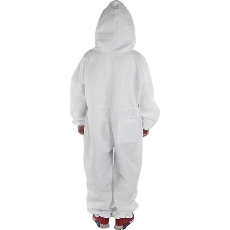 Combinaison d'apiculteur professionnelle avec gants longs et cagoule - Blanche (L) (1/4)