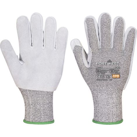 Guante CS AHR13 de piel resistente al corte F, galga 13 PORTWEST A674 XS