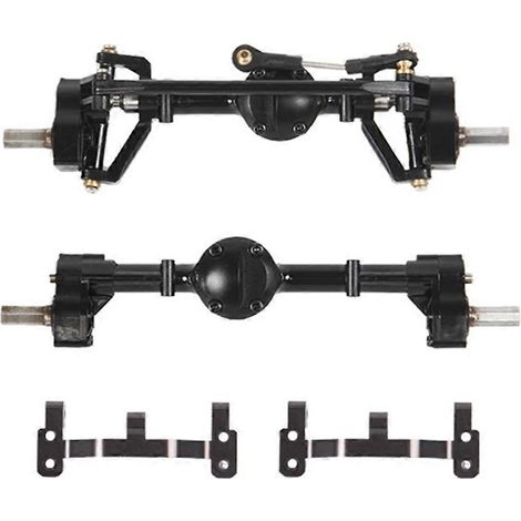 Essieu portique avant et arrière avec embase de biellette métallique pour voitures RC MN D90, MN-90, MN98, MN99S et MN45 (pièces de rechange) (1/4)