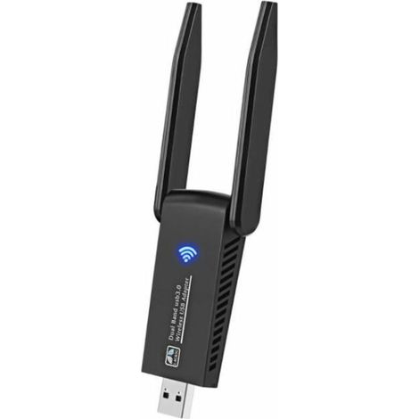Carte réseau sans fil 1200m double fréquence ordinateur sans pilote récepteur wifi usb 1300Mbps 5G (1/4)
