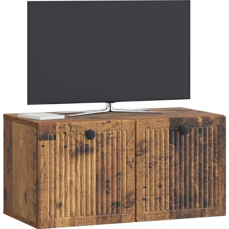 Maison Exclusive - Mobile Porta TV da Muro Legno antico 59,5 x 31 x 30 cm (1/5)
