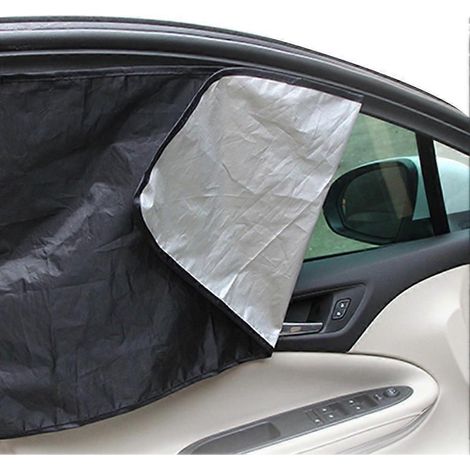 Pare-soleil magnétique pour vitres latérales de voiture : protection solaire, isolation thermique, protection anti-UV, housse de protection pour stationnement, pare-soleil extensible gratuit (1/4)