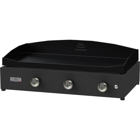 Le Marquier Pure 375 Noire Plancha Gas Ghisa 75 cm Nero - Barbecue a piastra
