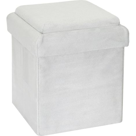 Coffre pouf pliable brique GRIS Home Deco Kids
