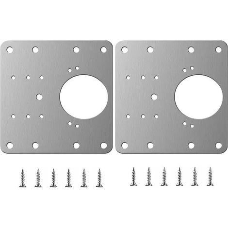 Piastra di riparazione per cerniere di mobili in acciaio inossidabile 9x9 cm (1/5)
