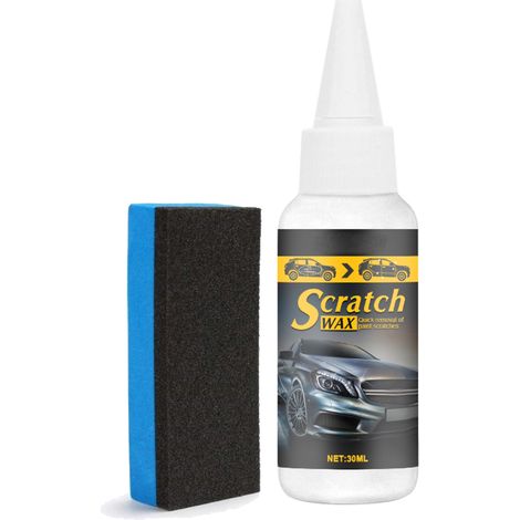 Kit de réparation rayures voiture 30ml/50ml crème abrasive et éponge, polish rayures auto, restauration carrosserie, élimine micro-rayures, kit complet 2 tailles, finition brillante (1/5)