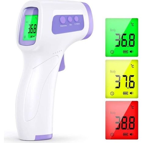 Thermomètre frontal digital infrarouge sans contact 3en1 mesures pour Surfaces la température des liquides bébés et adultes (1/4)
