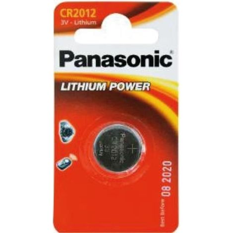 Pile bouton Lithium - Panasonic CR-2012 - Non rechargeable - Noir - Rond
