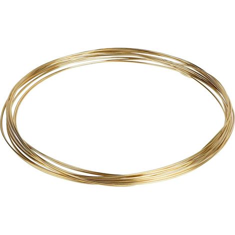 Messingdraht 2,0mm x 10m, Kupferdraht aus Messing, Brass Wire zum Ornamentweben, Dekorieren, Modellieren und Löten, Gold (1/5)