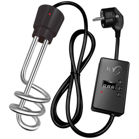 Chauffage de bain 2000w Thermoplongeur électrique Thermoplongeur de voyage, thermoplongeur en acier inoxydable, chauffage électrique de piscine Immersio,nior