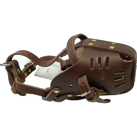 Muselière pour chien, muselière panier respirante pour chiens de petite, moyenne et grande taille - L-marron (1/3)