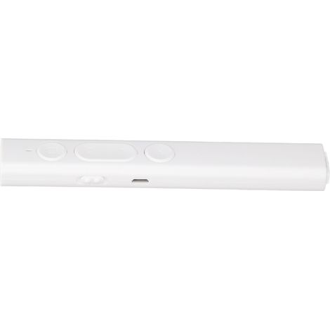 Télécommande de présentation rechargeable par batterie lithium USB, design ergonomique, faible rayonnement 2,4 GHz, pointeur à puce haute sensibilité, blanche