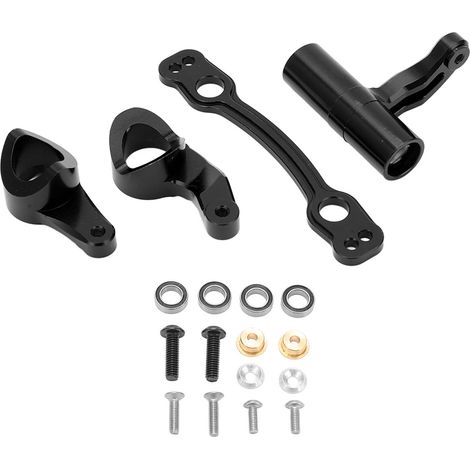 Kit complet de protection de servo de direction en aluminium pour voiture télécommandée Arrma 1/8 pièces de rechange noires (1/5)