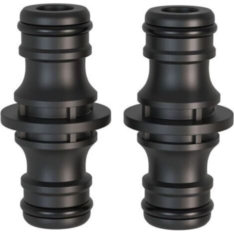 2 pièces Raccord, 1/2 pouce double fiche Pièce de raccordement pour une connexion sûre des tuyaux, connexion de deux tuyaux pour la prolongation