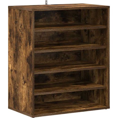 Scarpiera Mobile per scarpe Rovere Fumo 60x35x70 cm in Legno Multistrato (1/5)