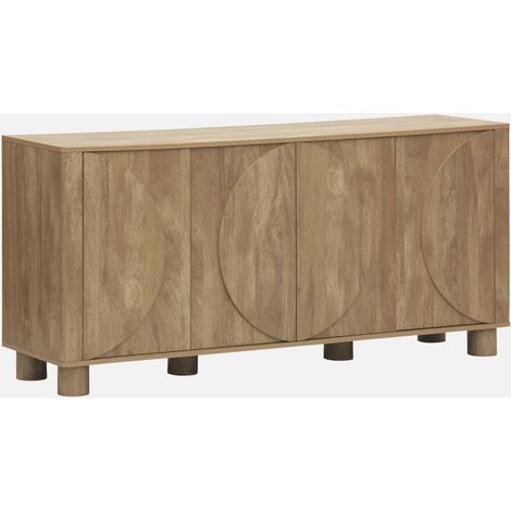 Credenza effetto legno di mango 4 ante, 155cm (1/5)