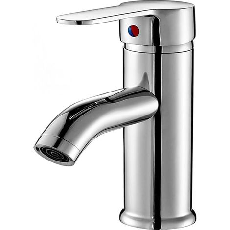 Grifo monomando para fregadero de cocina, agua fría y caliente, color plata. (1/5)
