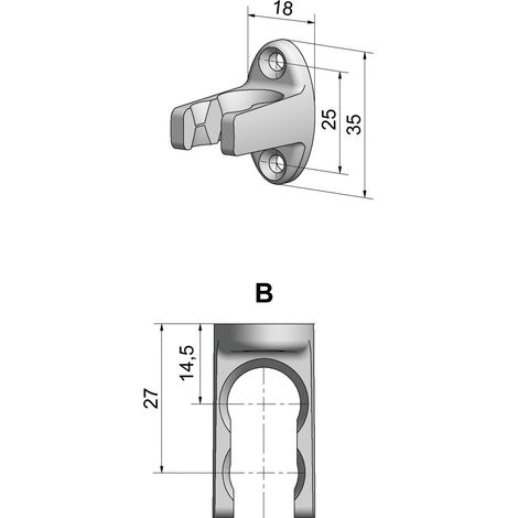 Cherubini Handkurbelclip weiß RAL 9016 für Rollladen