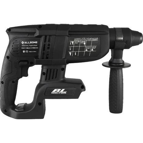 Perceuse à percussion électrique, moteur sans balais, vitesse à vide de 1200 tr/min, diamètre de perçage maximum de 26 mm, puissance nominale de 800W - 999W, poids de 2,65 kg (1/5)