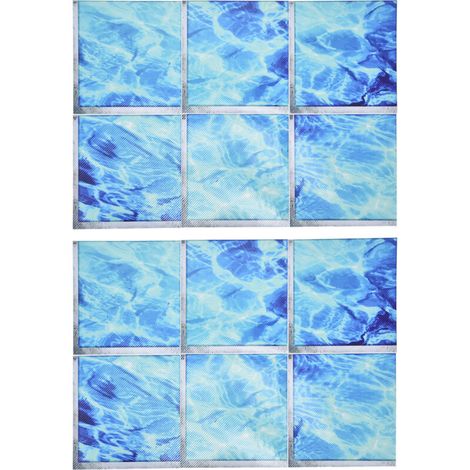 Autocollant de baignoire 3D imperméable et antidérapant, 2 ensembles, autocollant de carrelage en PVC auto-adhésif pour piscine (1/5)