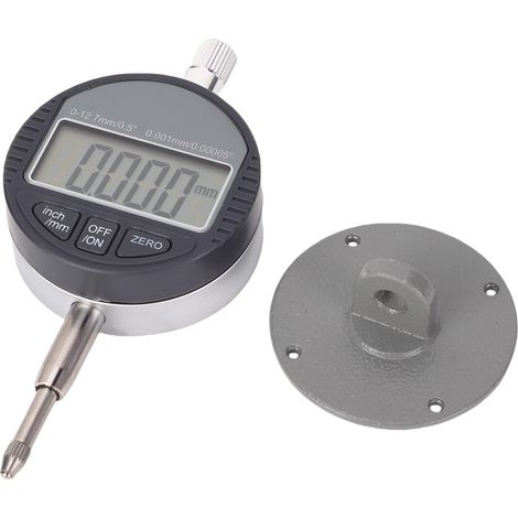 Comparateur à cadran numérique, indicateur à sonde numérique, jauge de test à cadran, plage de mesure 0-12,7 mm/0,5 pouce, indicateurs de test à cadran, jauge électronique (1/5)