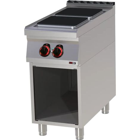 Fourneau électrique 2x feu avec soubassement 400 V REDFOX - SPQ 90/40 E - REDFOX