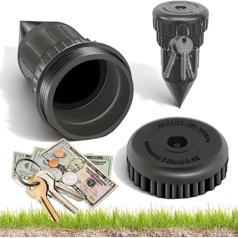 Coffre Fort Cache Clef Exterieur Jardin Mini Coffre Fort Boite a Clef Cachette Secrete Adapté aux Jardins Pelouses Terrasses et Chasses au Trésor Extérieur (1/5)