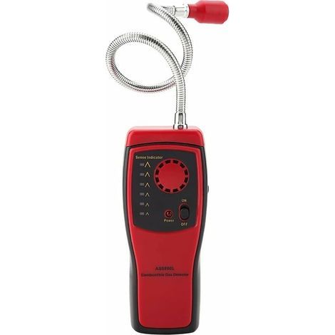 Detector de fugas de gas inflamable, detector de gas portátil con alarma sonora y visual para detectar metano, GLP, GNL, combustible y gases residuales. (1/5)