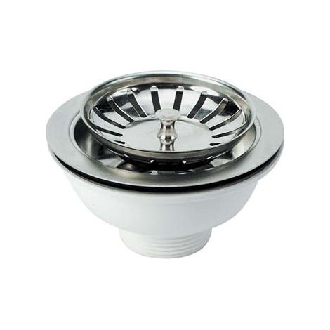 PILETTONE BASKET LAVELLO INOX - PP/INOX 11/2F + TAPPO GRIGLIA BASKET- 2 pezzi
