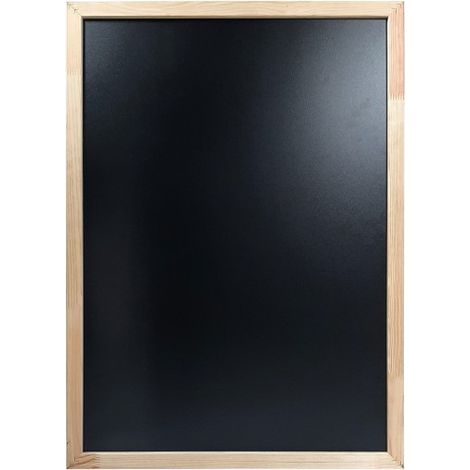 Ardoise murale Recto Verso cadre bois brut dimensions 72,5 x 52,5 cm (1/4)