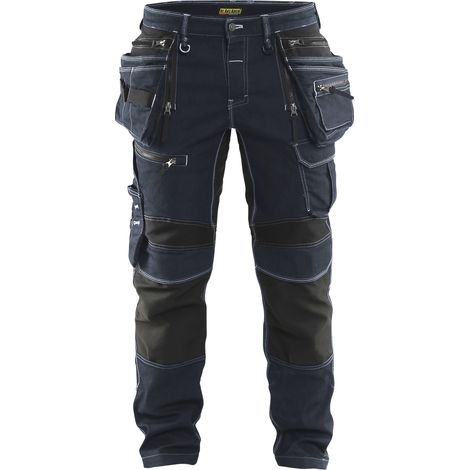 Pantalon de travail X1900 artisan stretch 2D 1990 - Marine/Noir M - FR(44) - SE(C50) - Courtes (1/10)