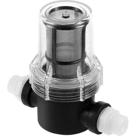 Filtre de nettoyage pour canalisation d'eau, préfiltre pour purificateur d'eau domestique avec tamis de 40 mailles-12X9CM (1/3)