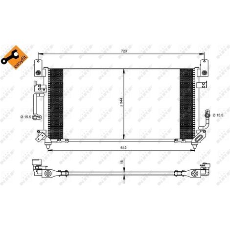 Condenseur, climatisation NRF 35423 TOYOTA 8846060060 8846060160 8846061060