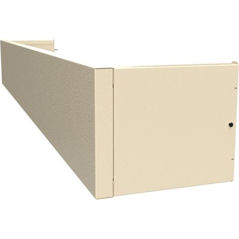 Cache coffre volet roulant - Dimensions hors-tout : H 20,8 x L 400 x P 25,5 cm - Blanc RAL9010