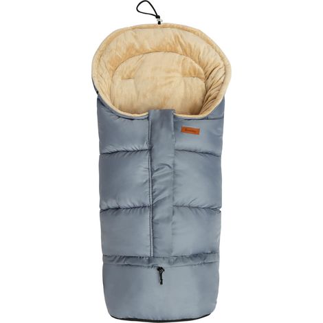 Saco de dormir combinado 3 en 1 de tela minky color grafito/beige
