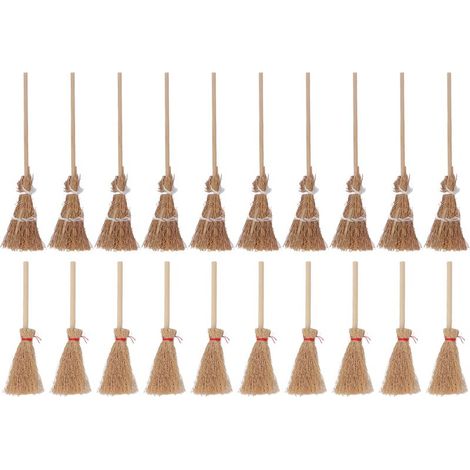 20 Mini-Hexenbesen aus Bambus, 14 cm und 10 cm (1/5)